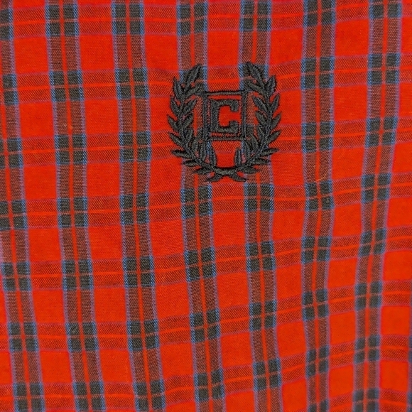 Chaps large (14-16) boy's button down shirt in red navy - Picture 4 of 5